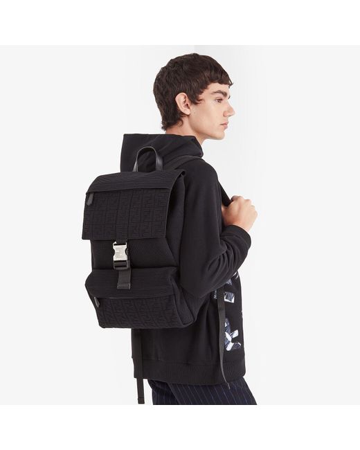 Fendi Black Fabric Backpack for men