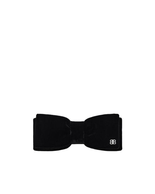 Balenciaga Black Velvet Hair Clip