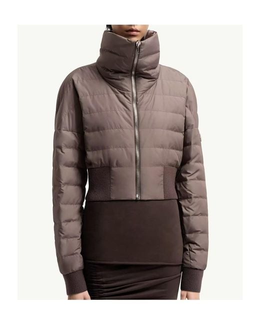 Moncler Brown Moncler Rick Owens Cropped Down Jacket
