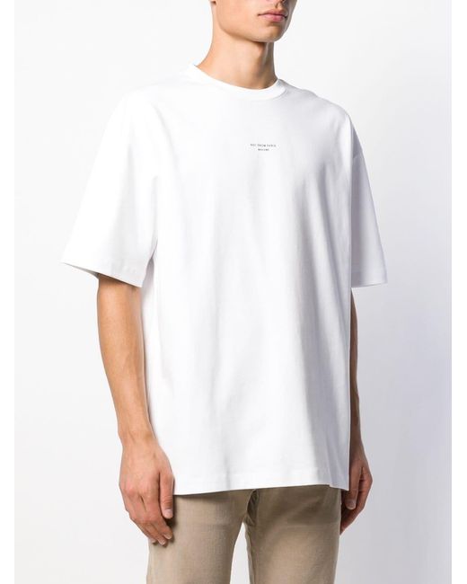 Drole de Monsieur White Logo T-Shirt for men