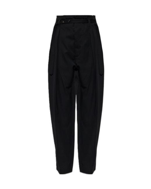 Bottega Veneta Black Casual Pants With Belt Loops