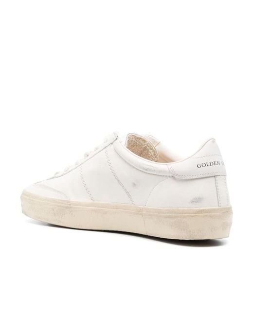 Golden Goose Deluxe Brand White Distressed-Effect Low-Top Sneakers