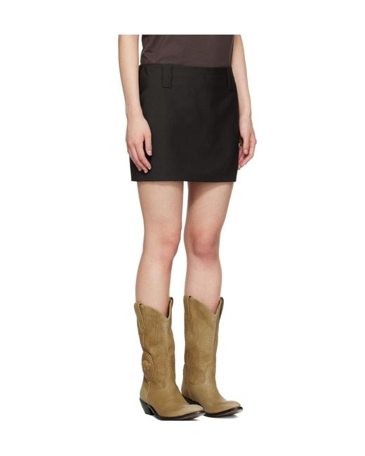 Versace Black Medusa Belt-Loop Mini Skirt