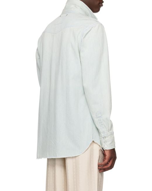 Golden Goose Deluxe Brand Gray Long-Sleeved Buttoned Shirt for men