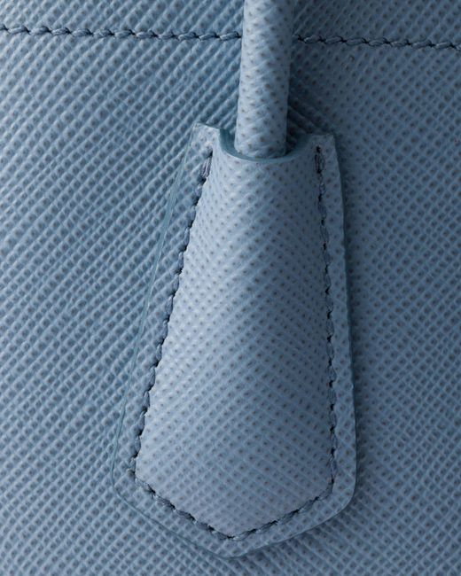 Prada Blue Double Small Saffiano Leather Bag