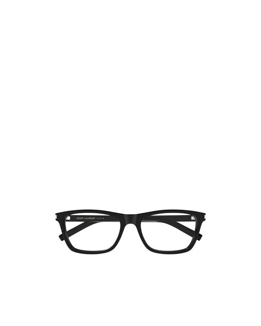 Saint Laurent White Eyewear Rectangle Frame Glasses for men