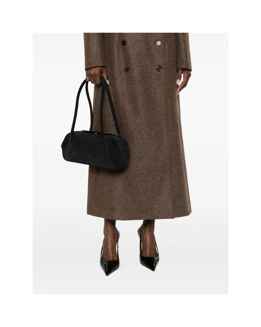 Yuzefi Black Top Double Handle Handbag