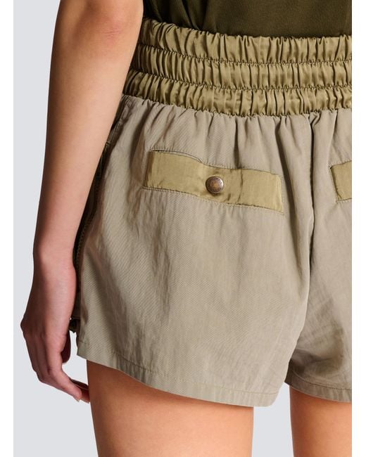 Balmain Natural Twill Utility Shorts