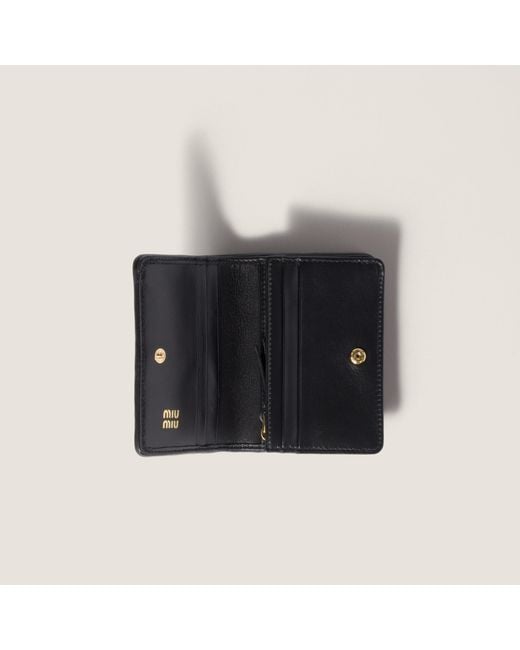 Miu Miu Black Logo-Lettering Wallet