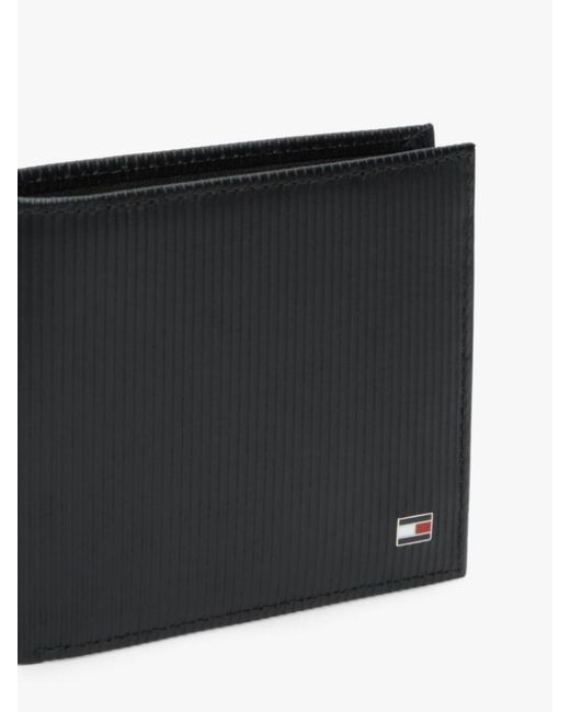 Tommy Hilfiger Black Ribbed Wallet for men