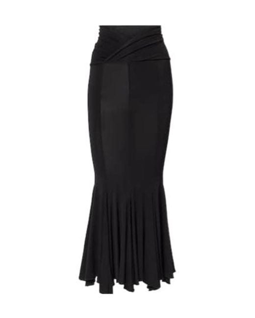 Nensi Dojaka Black Zoe Flared Maxi Skirt