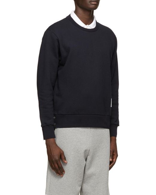 Thom Browne Blue Rwb Stripe Sweatshirt for men