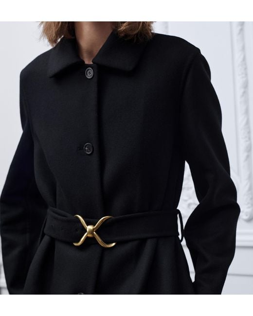 Dior Black Coat With Belt