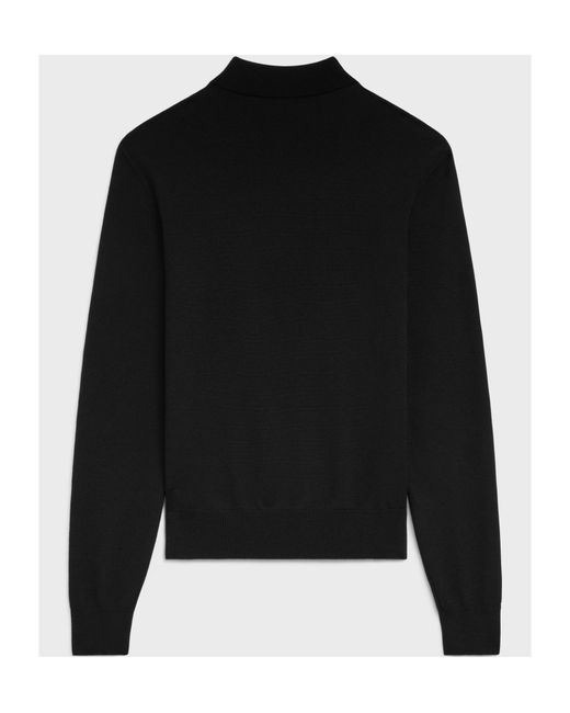 Céline Black Triomphe High Collar Sweater for men
