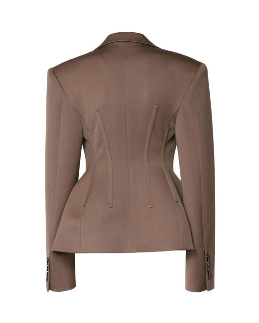 Stella McCartney Brown Classic Single-Breasted Blazer