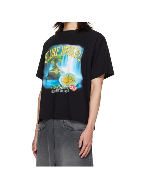 Lu'u Dan Black Slurp Noodles Box T-Shirt for men
