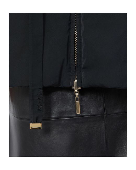 Max Mara Black The Cube Charme Zip-Up Drawstring Coat