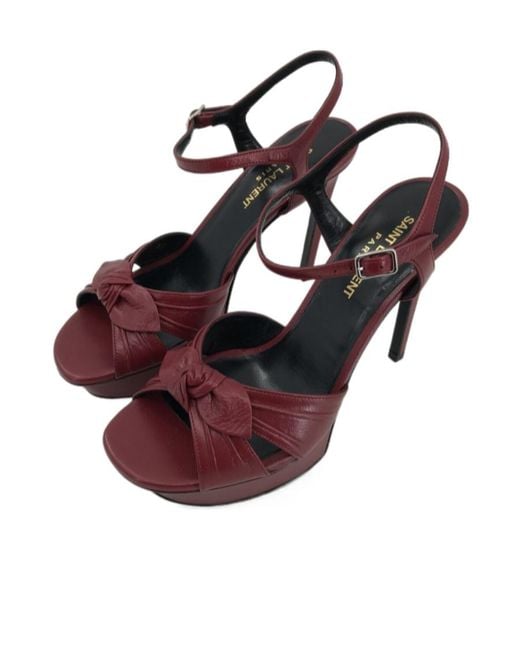 Saint Laurent Multicolor Logo High-Heeled Sandals