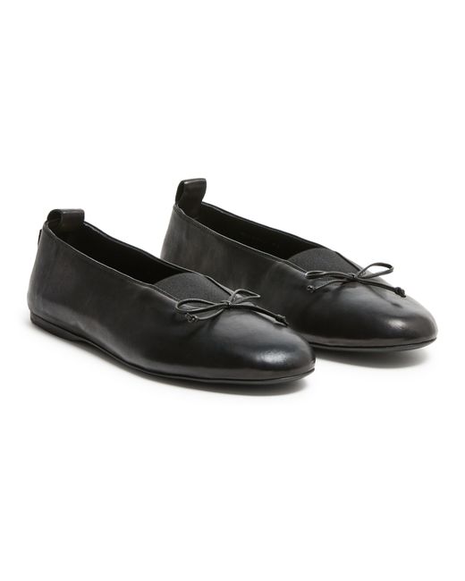Miu Miu Black Leather Ballet Flats