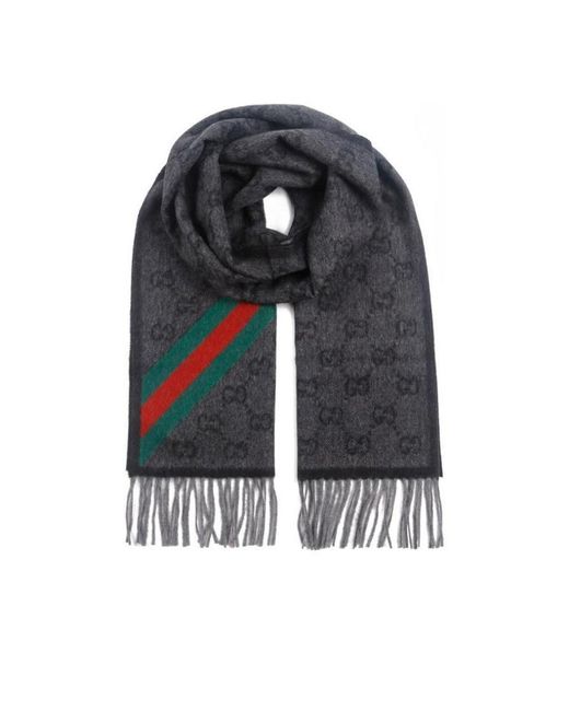 Gucci Multicolor Wool Tassel Scarf for men