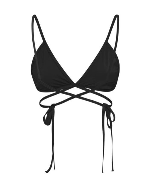 Christopher Esber Black Triangle Bikini With Crossed Back