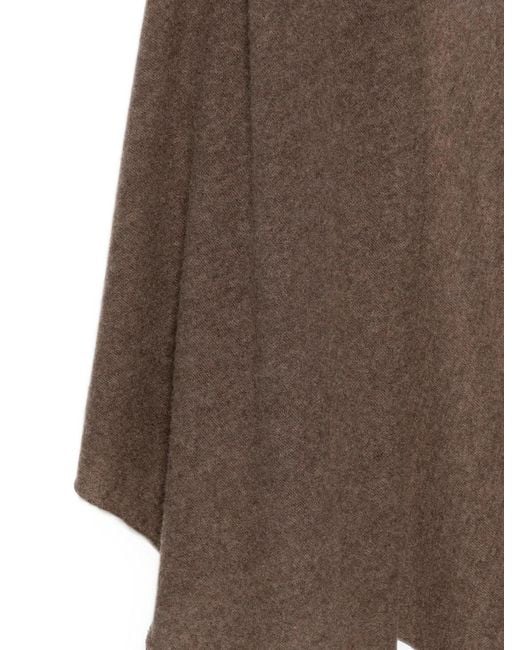 Faliero Sarti Brown Asymmetrical Shawl