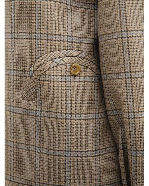 Blazé Milano Brown Saona Chausie Check-Pattern Jacket