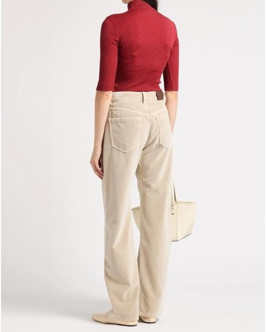 Brunello Cucinelli Red Three-Quarter Sleeve Knitwear