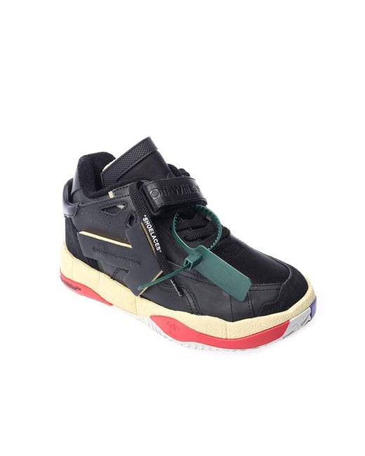 Off-White c/o Virgil Abloh Blue Panelled Midtop Sneaker