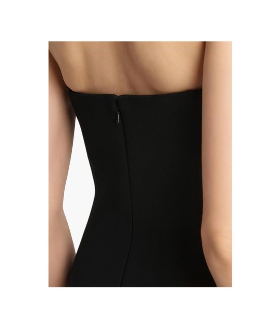 Khaite Black Cato Strapless Column Dress