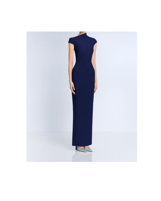 Solace London Blue Asymmetrical Dress
