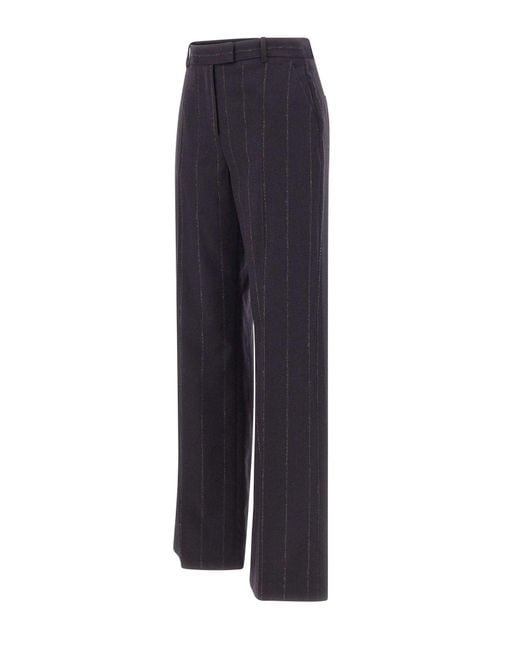 Eleventy Blue Pinstripe Casual Pants