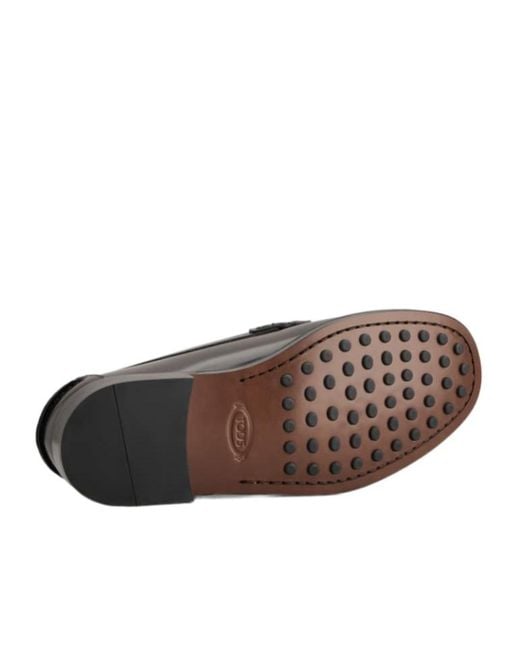 Tod's Black Gathered Detail Loafers for men