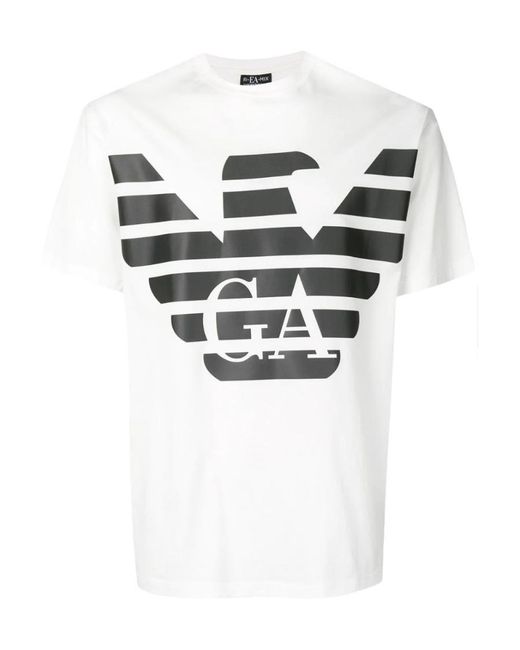 Emporio Armani White Printed T-Shirt for men