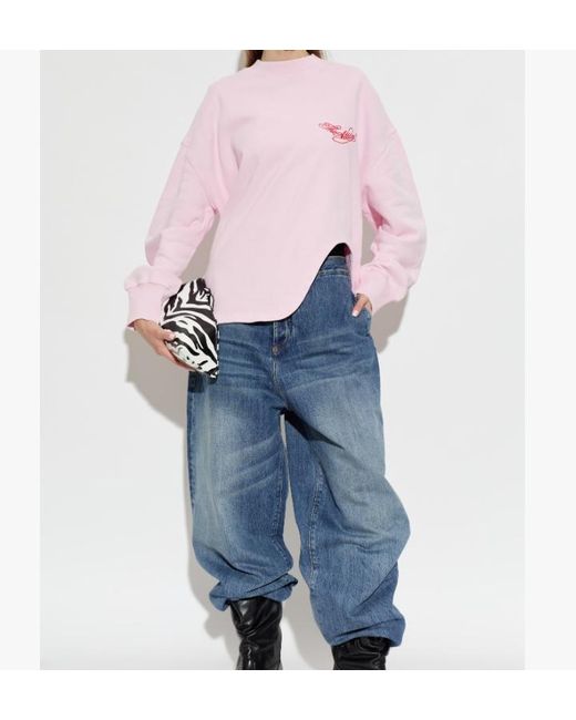 The Attico Pink Long-Sleeved T-Shirt