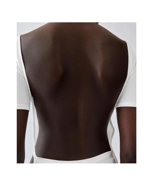 Jacquemus White The Sole Asymmetrical Slit Dress