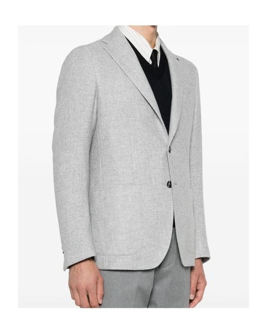 Tagliatore Gray Single-Breasted Blazer for men