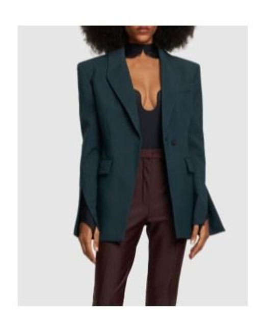 Mugler Blue Backless Suit Coat