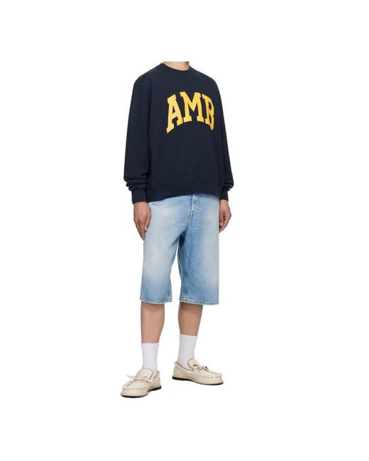 Ambush Blue Crew Neck Sweatshirt for men