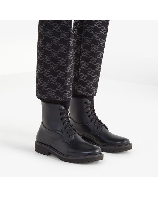 Fendi Black Rockoko Combat Boots