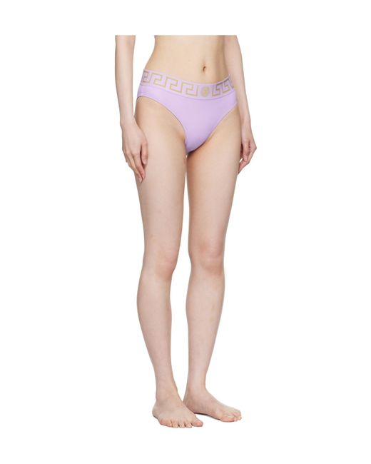 Versace Pink Greca Border Bikini Bottoms