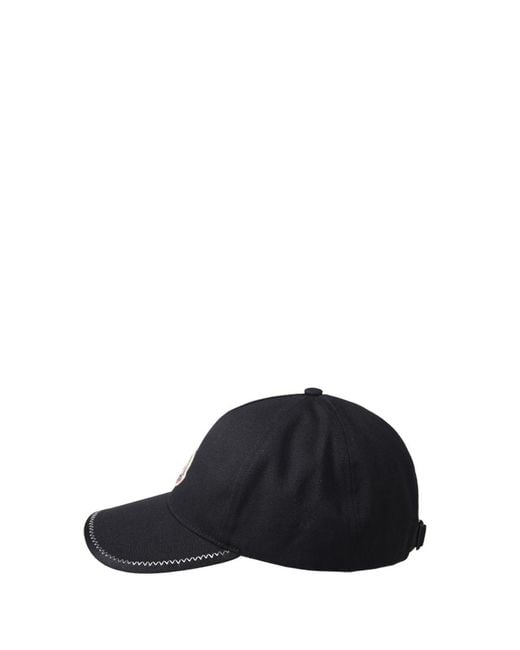 Moncler Blue Logo Patch Baseball Cap for men