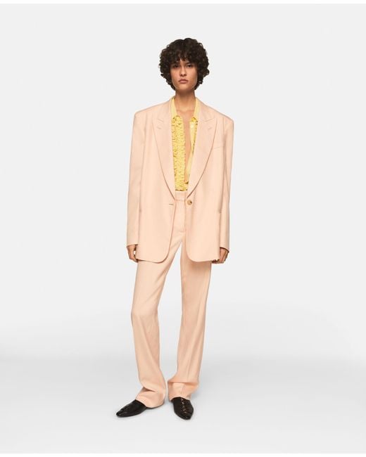 Stella McCartney Natural Peak-Lapels Single-Breasted Tailored Blazer