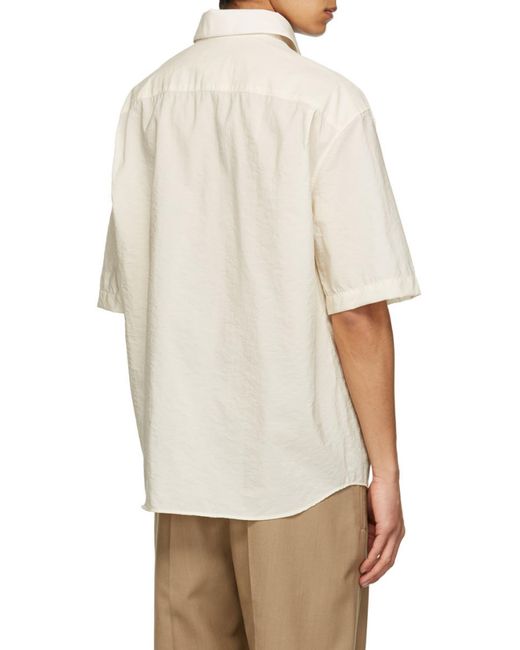 Lemaire White Short-Sleeve Chest-Pocket Shirt for men