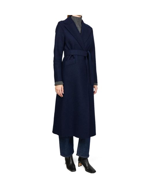 Harris Wharf London Blue Maxi Coat