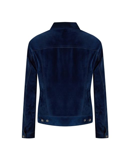 Tom Ford Blue Suede Western Jacket for men