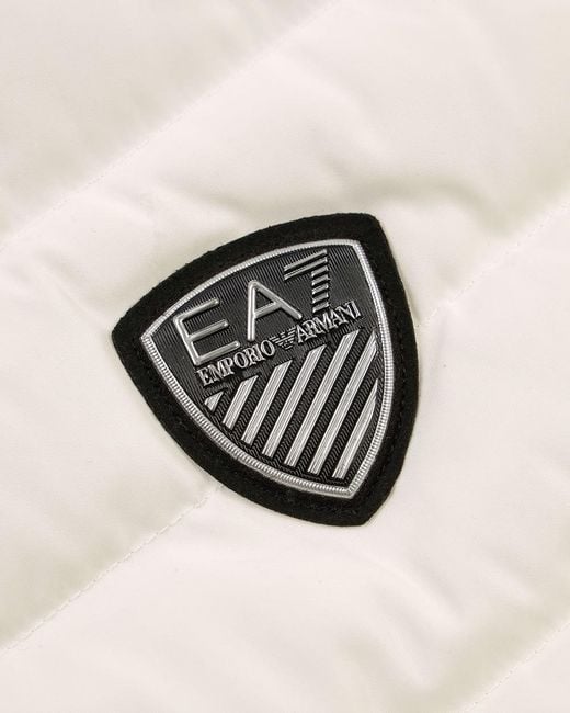 EA7 White Quilted Sleeveless Down Jacket for men