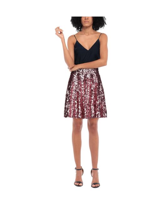 Dolce & Gabbana Red Sequin Skirt