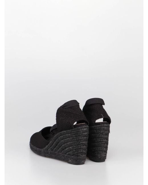 Castaner Black Castañer Carina Ankle-Strap Wedge Espadrilles