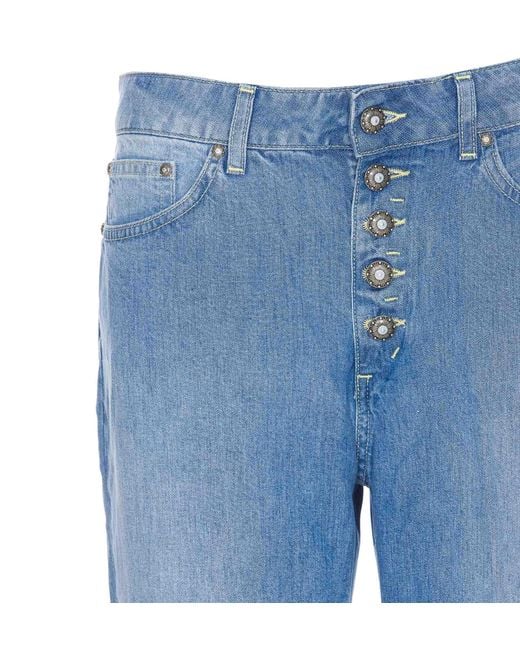 Dondup Blue Koons Cropped Jeans